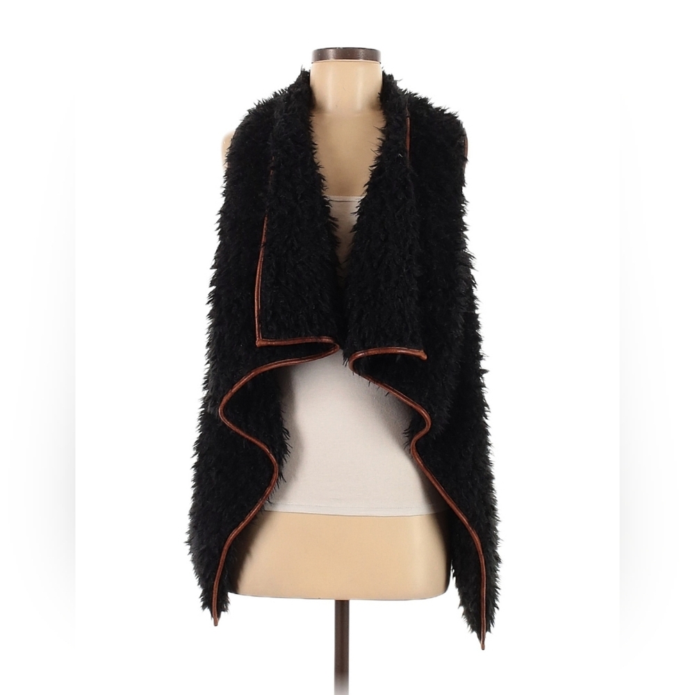 Wishlist Black Faux Fur Vest